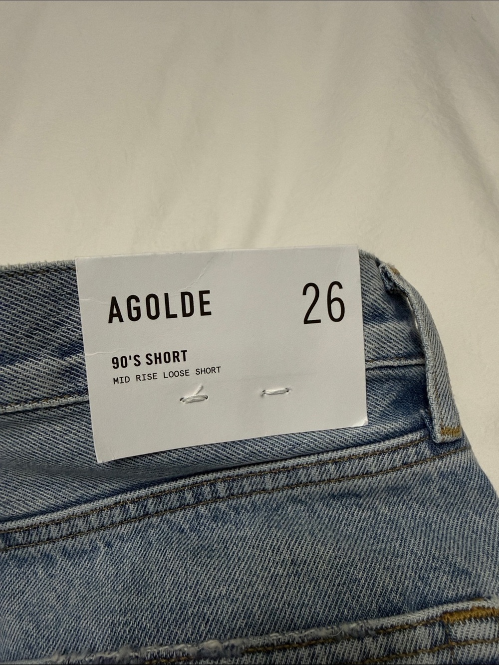 Women’s High-Rise Light Blue Denim Bermuda Shorts 90’s - Picture 3 of 4